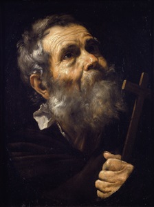 A Saint Holding a Cross